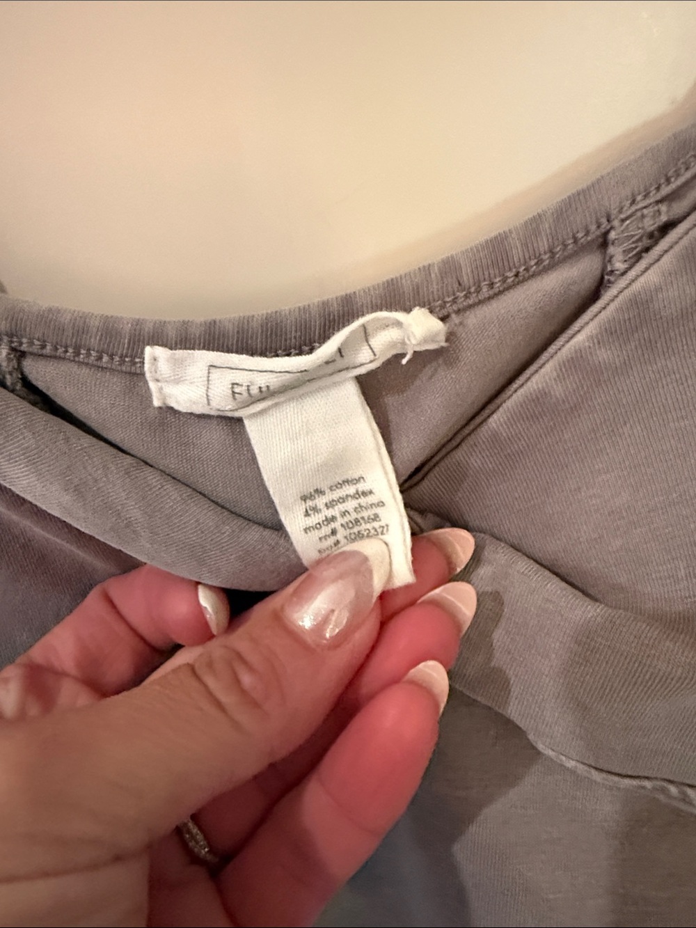 Tilly's Lavender Gray Twist-Front Cropped Cami - Picture 2 of 4